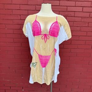 Vtg LA Imprints My Bikini Shirt Novelty Humor One Size Fits XL Most Funny Beach